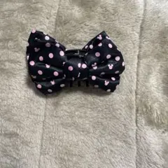 ミッキー水玉リボンヘアクリップ