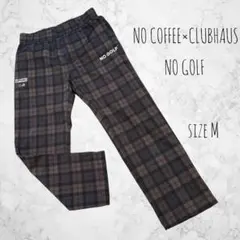 NO COFFEE × CLUBHAUSゴルフウェア　ナイロンチェック柄パンツMのサムネイル