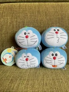 【タグ付・未使用】ドラえもん フェイスマスコット (ラウンドワン限定) 4種