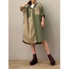 RODEO CROWNS ミリタリーシャツワンピース