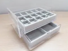 ♡無印良品♡ 重なるアクリルケース２段引出 【ベロアケース2種類付き】