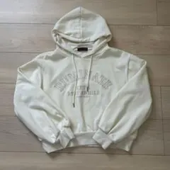 フード付きパーカー　裏起毛　オフホワイト　145〜155センチ