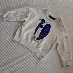 htskさま　mini rodini 鳥イラスト トレーナー 2-3Y