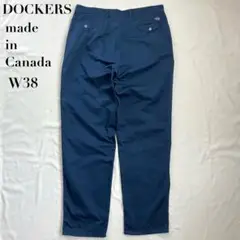 90s カナダ製 DOCKERS チノパン W38 ネイビー ドッカーズ