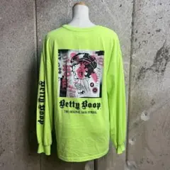 Y2K 古着 BETTY BOOP ベティちゃん 袖 バックプリント ロンT