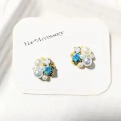 243　ハンドメイド☆ビジューピアス／イヤリング