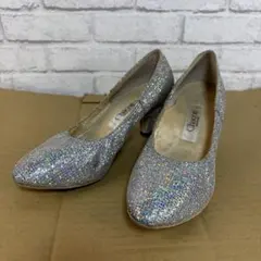 Chacott チャコット ラメ パンプス 24cm シルバー ヒール ダンスのサムネイル