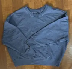 ユニクロ リラックス スウェット トレーナー シャツ ブルー XL