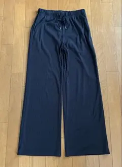 GU リブプルオンパンツ　ブラックS