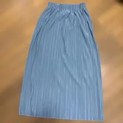 しまむら　terawear emuプリーツロングスカート/水色、Mサイズ