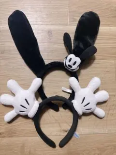 即日発送　ディズニー　カチューシャ　オズワルド　ミッキーの手