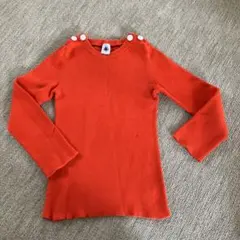 Petit Bateau オレンジ 長袖カットソー 6ans