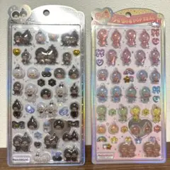 うるちゅるポップシール モンチッチ カラフル モノクロ シール 2セット