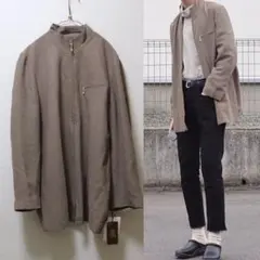 ノーカラー ジップ ブルゾン