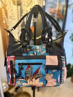 【とんみ】Desigual デシグアル2WAY ショルダーバッグ 花柄 とんみ】様 専用Desigual デシグアル2WAY ショルダーバッグ 花柄