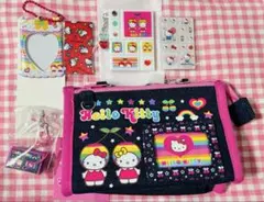 ハローキティ 平成女児 サンリオ デニムペンポーチ タイルシール ミラー キティ