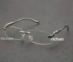 リムレス サングラス 伊達メガネ ひょう ヒョウシルバー　韓国y2k男女兼用