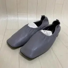 Daniella&GEMMA スクエアトゥギャザーヒールパンプス 38