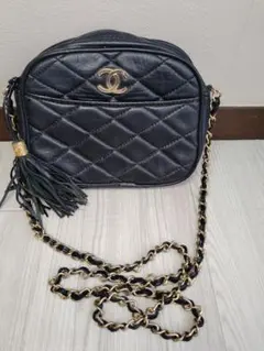 美品　CHANEL シャネル キルティング マトラッセ レザー ショルダーバッグ