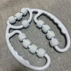筋膜 ローラー マッサージローラー　挟んで使用タイプ ブルー 水色