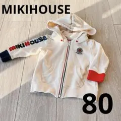 MIKIHOUSE パーカー 長袖 ロゴ ジップアップ