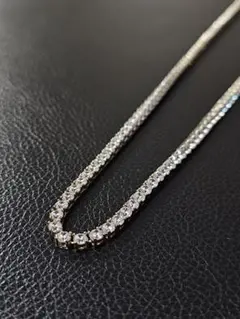 シルバー925 テニスチェーンネックレス 3mm 42cm　　 ジルコニア