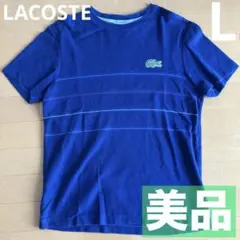 【早い者勝ち！】 ラコステ メンズ 半袖 Tシャツ 紺色 Lサイズ相当 ボーダー