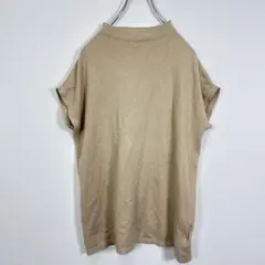 セレクトモカ　ニット　セーター　ベージュ　半袖　ハイネック