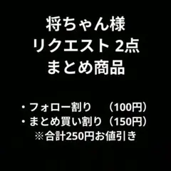 将ちゃん様 リクエスト 2点 まとめ商品