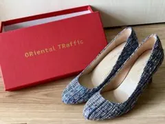 ORiental TRaffic ツイード パンプス ブルーのサムネイル