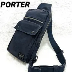 PORTER スモーキー スリングバッグ ボディバッグ ネイビー ワンショルダー