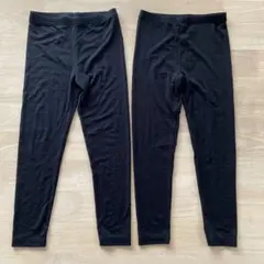 ユニクロ　HEATTECH ブラックレギンス 110cm ２枚セット