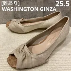 [難あり] WASHINGTON GINZA ベージュ ローヒール 25.5㎝のサムネイル