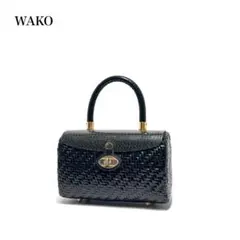 【美品】WAKO Italy製/銀座和光 /ラタン 籠バッグ ハンドバッグのサムネイル
