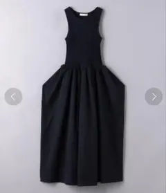 美品✨《AEWEN MATOPH》リブニットコンビワンピース 黒 36 - メルカリ