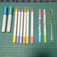 マーカー カラー ペン セット 11本 ドット