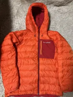 モンベル650FP コロラドパーカメンズS 橙×赤リバーシブル ダウン