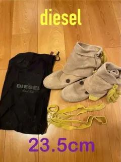 ★DIESAL/ディーゼル　スエード　ショートブーツ　タッセル飾り　袋付き