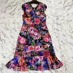 TADASHI SHOJI 花柄ノースリーブワンピース サイズ0 TADASHI SHOJI 花柄ノースリーブワンピース サイズ0