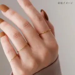 超極細☆サージカルステンレスシンプルリング ゴールド14号