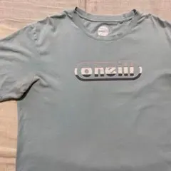 ●オニール●輸入Tシャツ ミントブルー センターロゴ サーフ Lサイズ