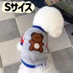 犬服猫服　ペット服　ペットウェア　ドッグウェア　裏起毛熊Sサイズ