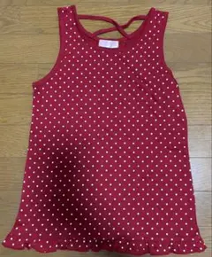 ♡最終値下げ　赤い水玉模様ノースリーブ　トップス