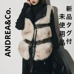 ◉新品タグ付◉ ANDREA&Co. フェイクファーライダースベストのサムネイル
