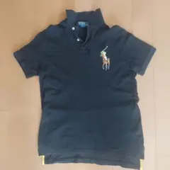 Polo by Ralph Lauren 黒ポロシャツ マルチカラー レア商品
