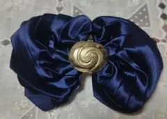 ヴィンテージバレッタ　sun violet winny　ネイビーリボンバレッタ