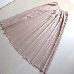 プリーツロングスカート　くすみサーモンピンク　Fサイズ　ミコアメリのサムネイル