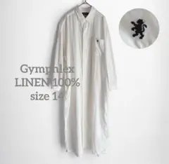 1554◆美品Gymphlexジムフレックス ルーズシャツワンピース リネン