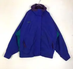 ★1740 コロンビア ロゴ　ナイロン　ジャケット　マウンテン　パーカー　青　紫