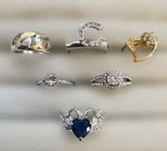 8〜11号 ビンテージデザインリング6点まとめ売り